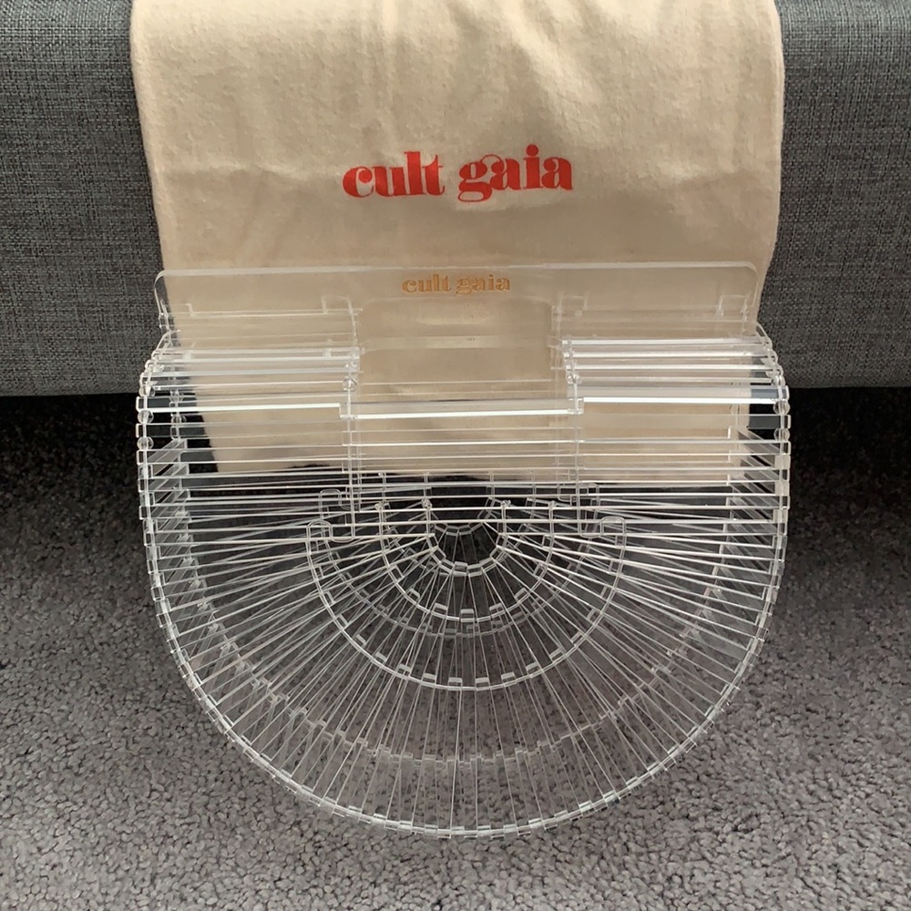 Cult Gaia clear/acrylic top handle clutch - Picture 2 of 6